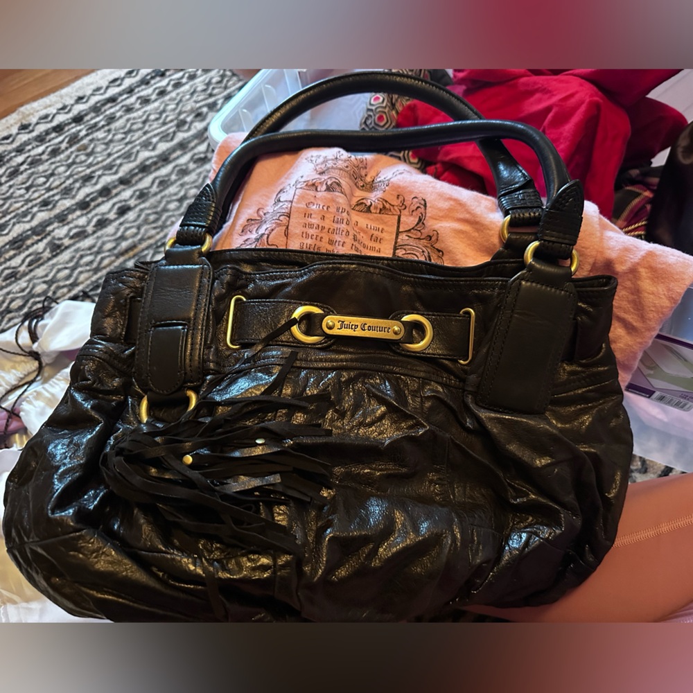 vintage leather juicy couture purse